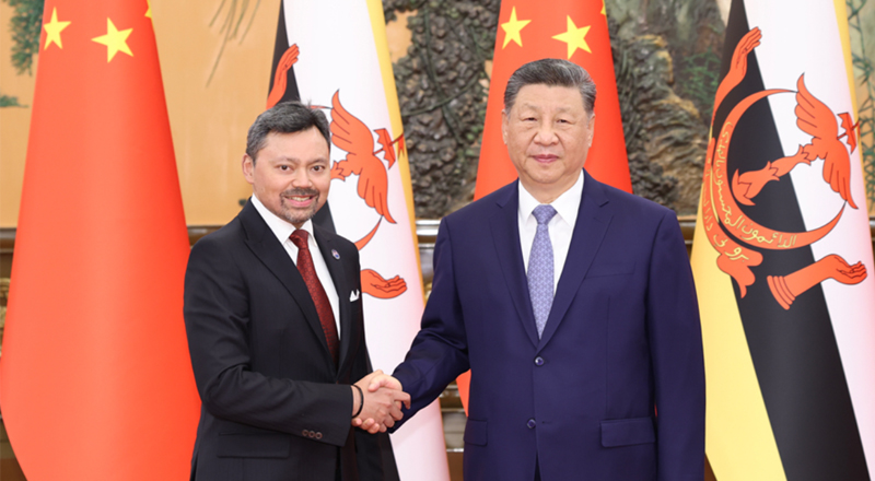 习近平会见文莱王储比拉