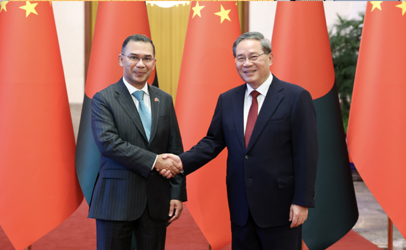 李强同孟加拉国总理塔里克会谈
